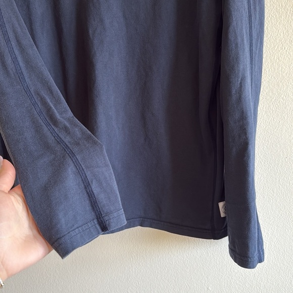 Reigning Champ Long Sleeve Henley T Shirt Navy Blue - Picture 5 of 12